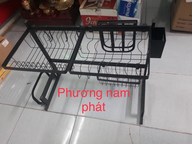 [GIÁ SỈ CHẠY SỐ LƯƠNG}KỆ 65CM đen Kệ Chén Đa Năng LEKUTE INOX ĐẶT TRÊN THÀNH CHẬU 1 HỘC THÔNG MINH TIỆN LỢI