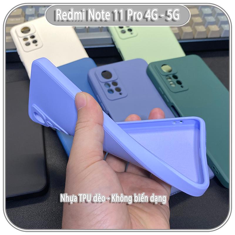 Ốp lưng cho Xiaomi Redmi Note 11 Pro 4G 5G - Note 12 Pro 4G Choice viền vuông dẻo lót nhung che camera