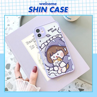 Ốp lưng iphone Roro bế mèo nhám viền nổi cong 5/5s/6/6plus/6s/6splus/7/7plus/8/8plus/x/xr/xs/11/12/pro/max/plus/promax