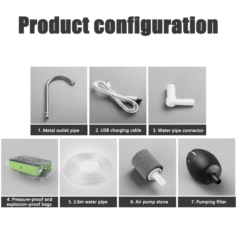 QQ Máy Vắt Nước Câu Cá Có Đèn LED Có Thể Sạc Lại