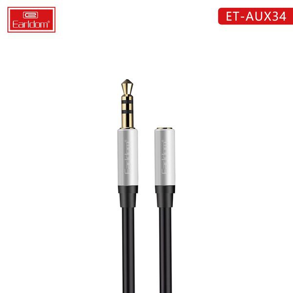 Dây nối dài tai nghe tròn 3,5mm, Jack chuyển 3.5 mm ra 1 đầu aux dài 1m Chính hãng Earldom AUX34 DATA shop