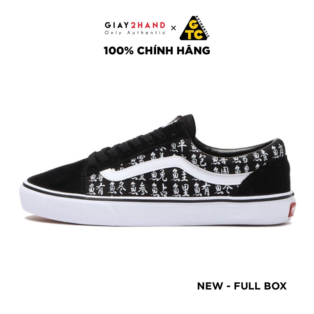 (AUTHENTIC 100%) Giày Sneaker Thể Thao Vans OLD SKOOL old school V36CF SUSHI BLACK / WHITE- NEW 100%