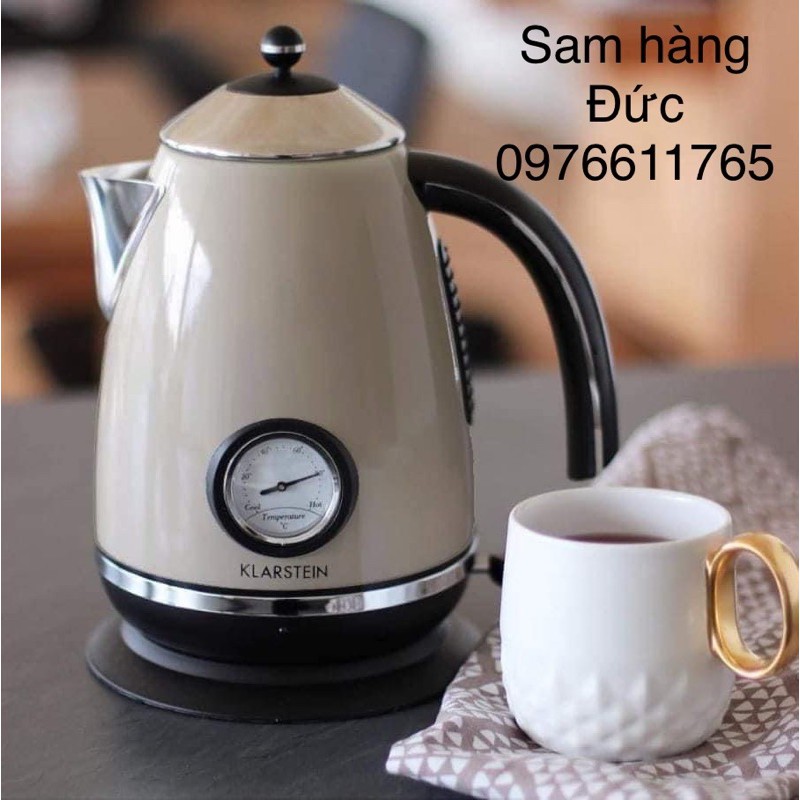 🇩🇪 HÀNG ĐỨC Ấm siêu tốc Klarstein Germany - phong cách RETRO siêu SANG - XỊN -ĐẸP