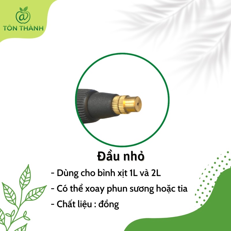 ĐẦU BÉC THAY THẾ BÌNH XỊT 1L , 2L , 3L BÌNH AAA TÔN THÀNH