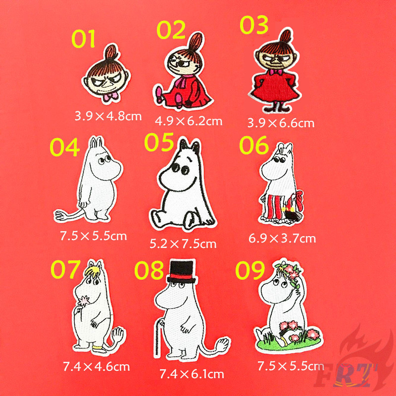 1 miếng dán ủi thêu hình hoạt hình Moomin