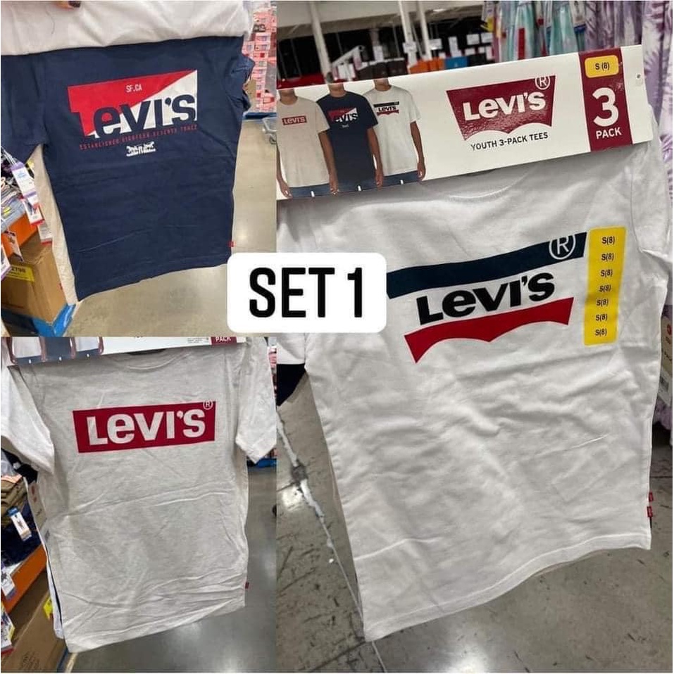 Set 3 áo thun Levis chính hãng (săn sale costco Mỹ) | Shopee Việt Nam