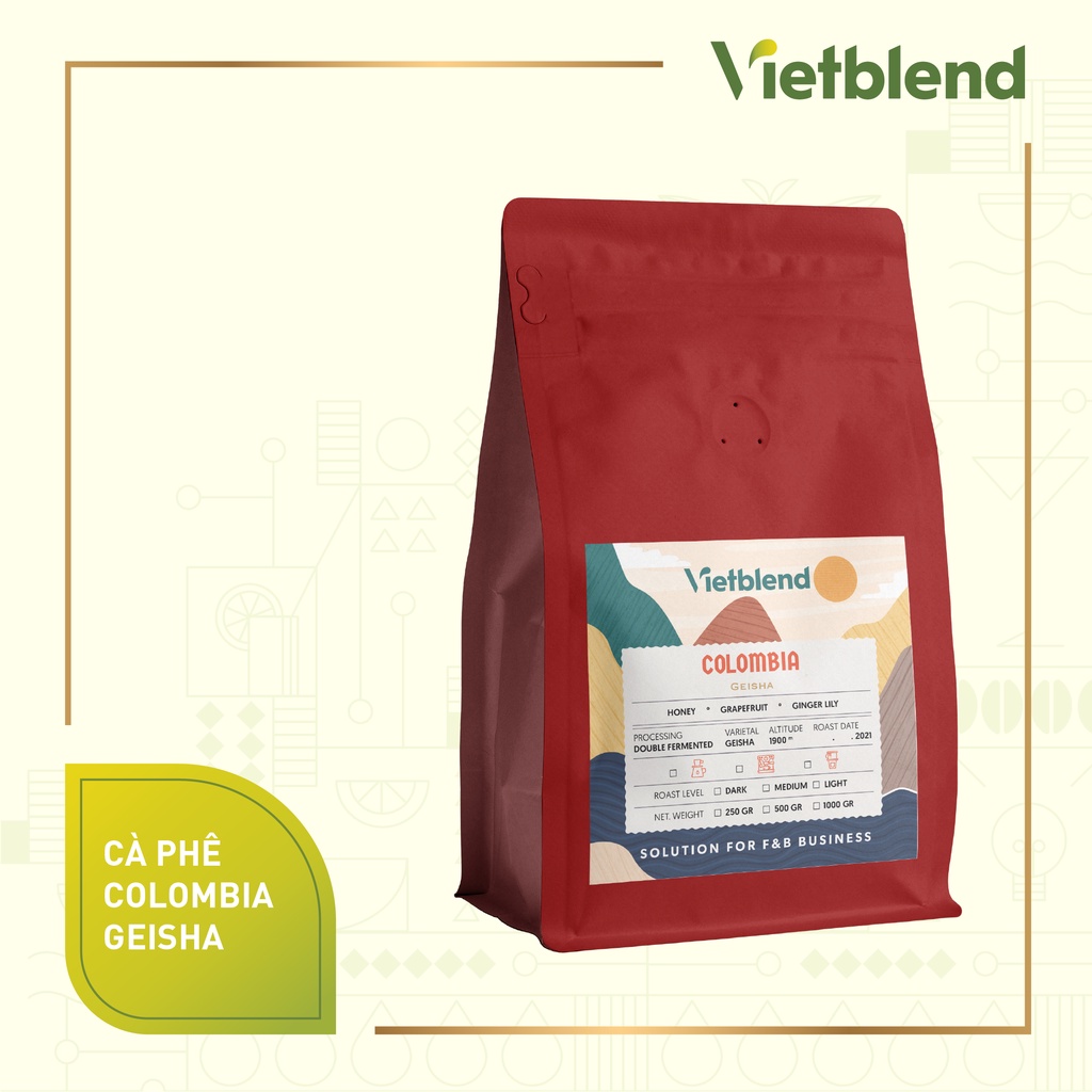 Cà phê hạt nguyên chất Colombia Geisha | Cà phê rang xay thượng hạng