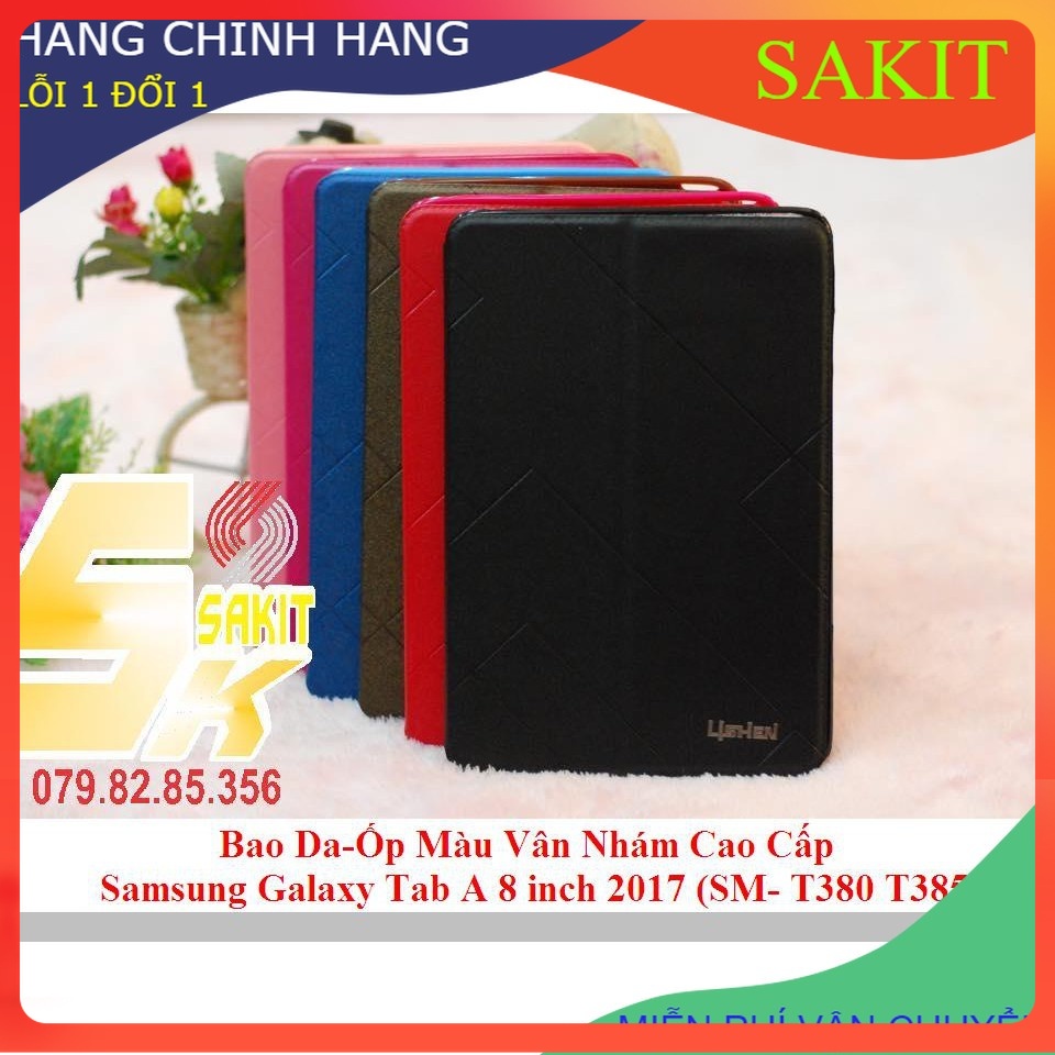 Bao Da-Ốp Màu Vân Nhám Cao Cấp Samsung Galaxy Tab A 8 inch 2017 (SM- T380/ T385).
