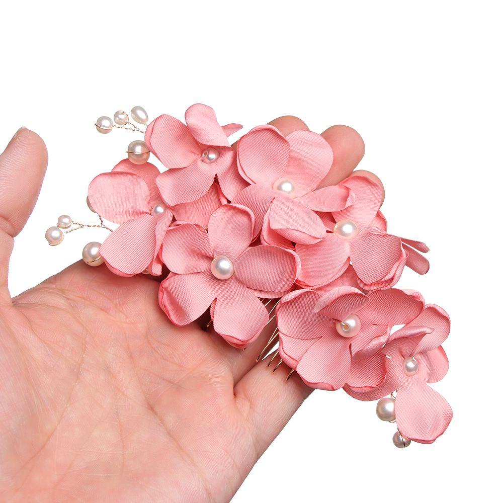 Lược Cài Tóc Cô Dâu Màu Đỏ / Hồng / Sâm Panh Lãng Mạn