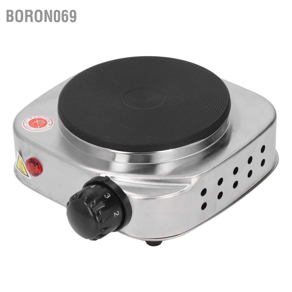 Boron069 Lò sưởi nấu ăn Bếp nhỏ di động bằng thép không gỉ Hệ thống dễ dàng vệ sinh Đĩa nóng điện 500W 110V phích cắm của Mỹ