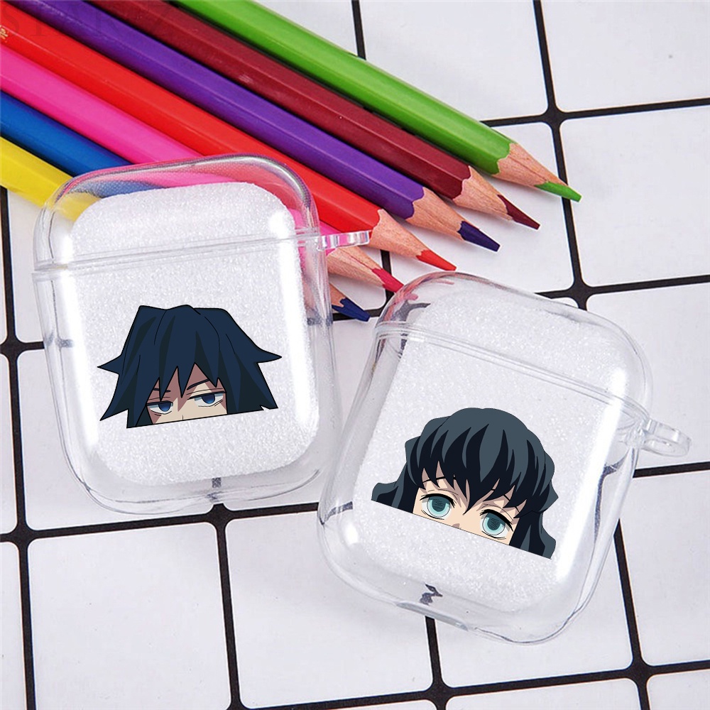 Vỏ Bảo Vệ Hộp Sạc Tai Nghe airpods pro 3 2 1 bluetooth Không Dây Bằng tpu Mềm Trong Suốt Hình Nhân Vật anime gojo satoru