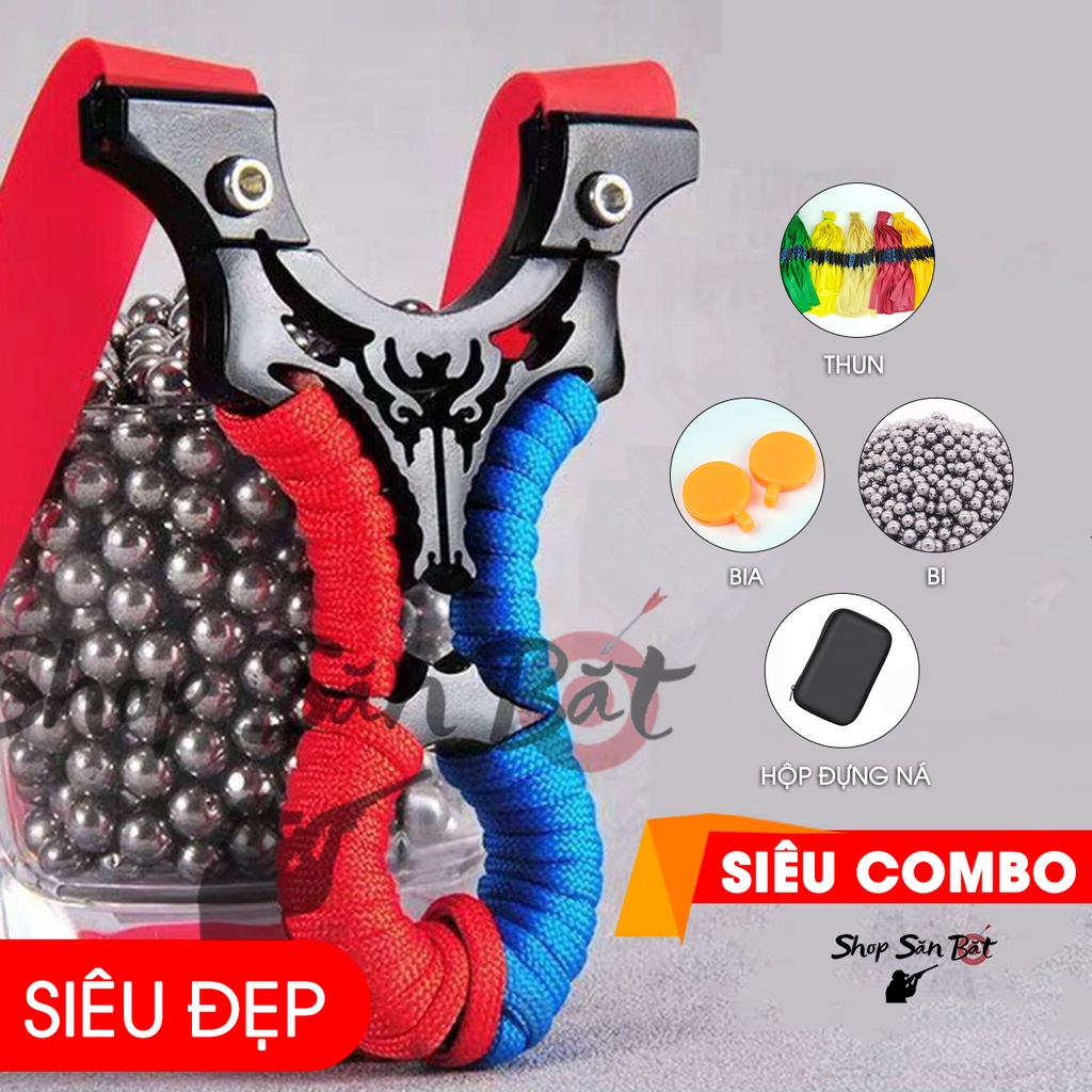 [Ná Cao Su Mắt Trâu Đen] Ná Cao Su Chạc 8 Cao Cấp Chắc Chắn - Tặng Kèm Lục Giác Dây Thun Siêu Đẹp