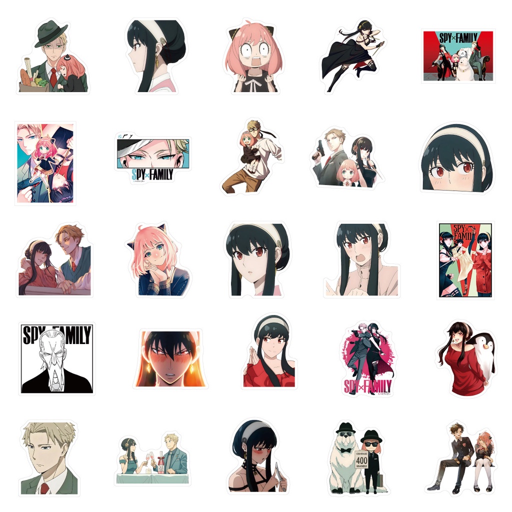 Set 200/100/150/50 Nhãn Dán Hình Anime Dùng Trang Trí Laptop/Điện Thoại/Va Li