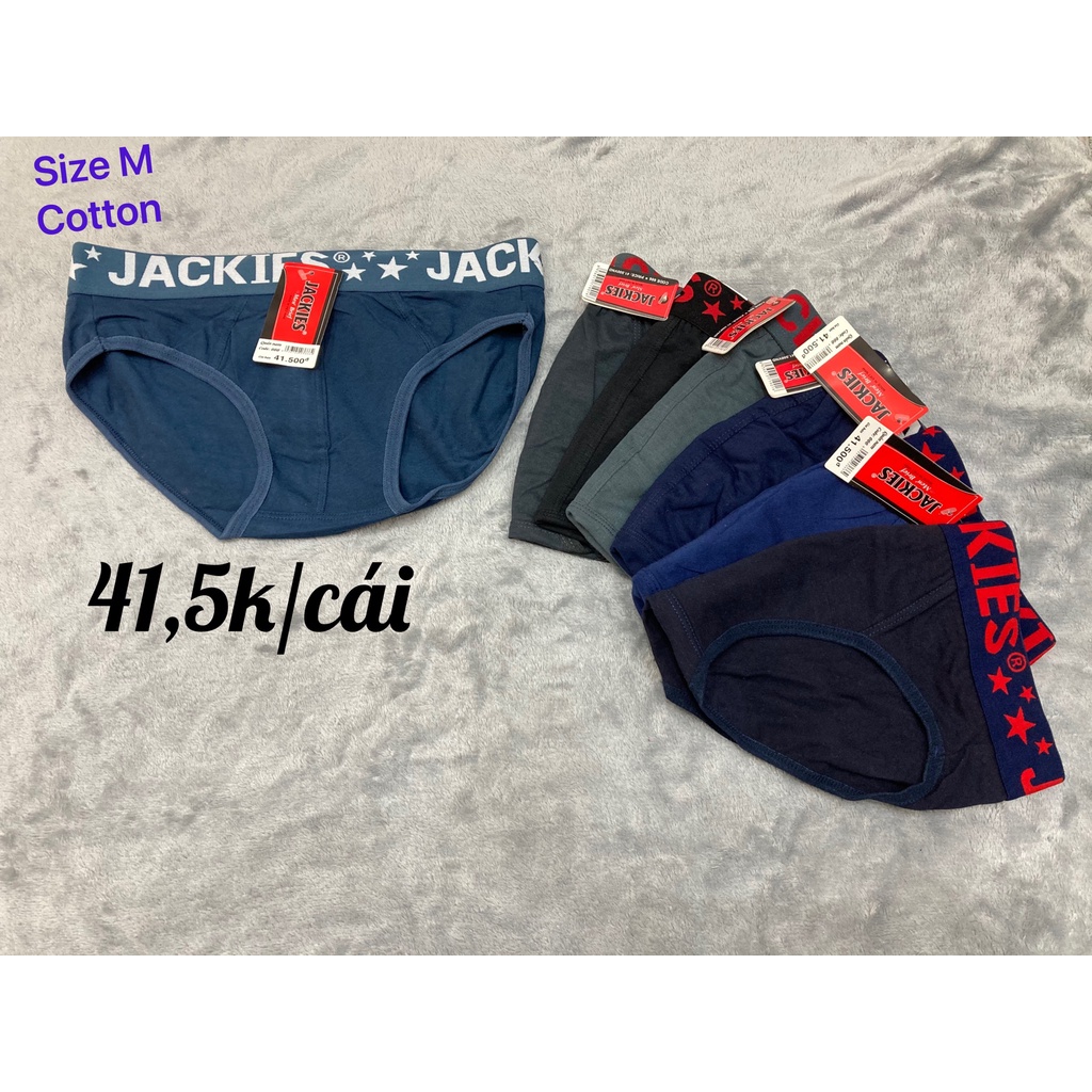 Quần lót Nam tam giác Cotton & thun lạnh JACKIES Size M - Quần sịp Nam cao cấp chính hãng công ty.
