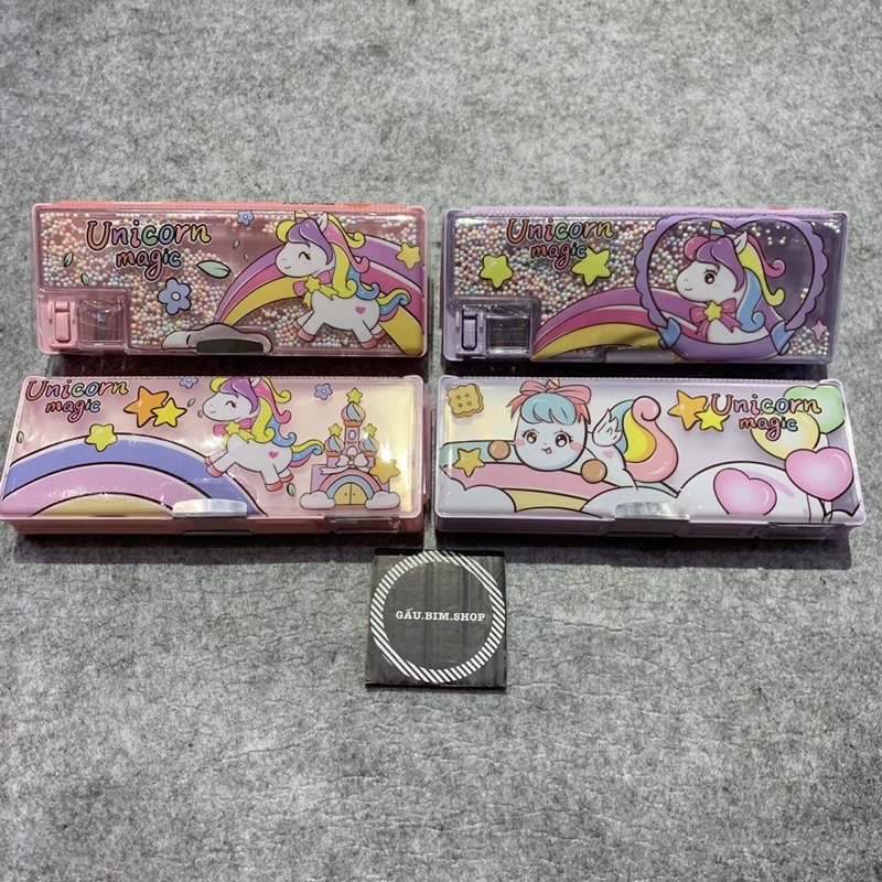 Hộp bút 2 mặt loại cao cấp hoạ tiết dễ thương