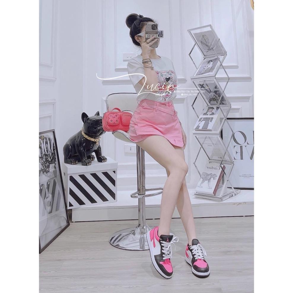 [ 𝐅𝐑𝐄𝐄 𝐒𝐇𝐈𝐏 ] SÉT CHÂN VÁY THÊU HỔ 7 MÀU  HỒNG NĂNG ĐỘNG CÁ TINH