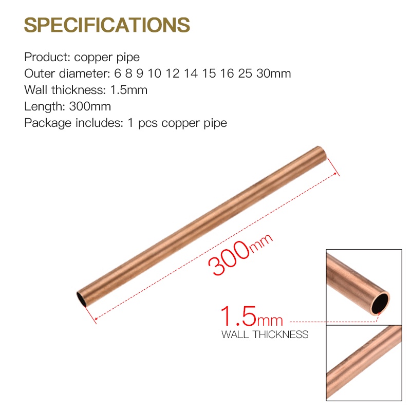 Thanh Cắt Mô Hình Đường Kính 1.5mm Dài 500mm 6 8 9 10 12 14 15 16 18 19 20 25 30mm Bằng Đồng Chất Lượng Cao