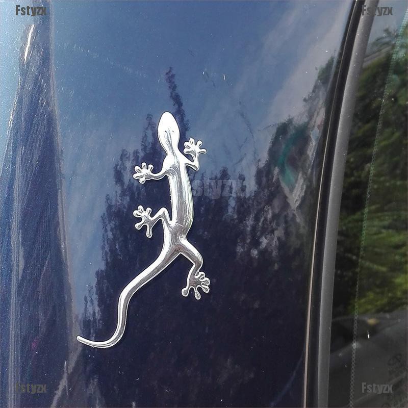 Fstyzx 2Pcs gecko funny car sticker soft badge sticker car decoration automobile decals