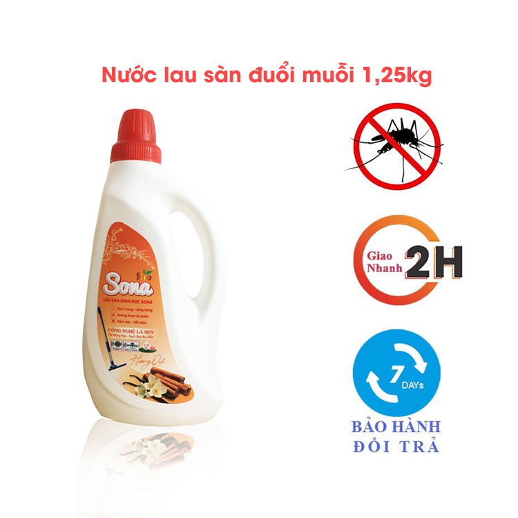 [Mã SRBACK101512 hoàn 20K xu đơn 0Đ] Nước Lau Sàn SoNa 1.25kg Hương Quế