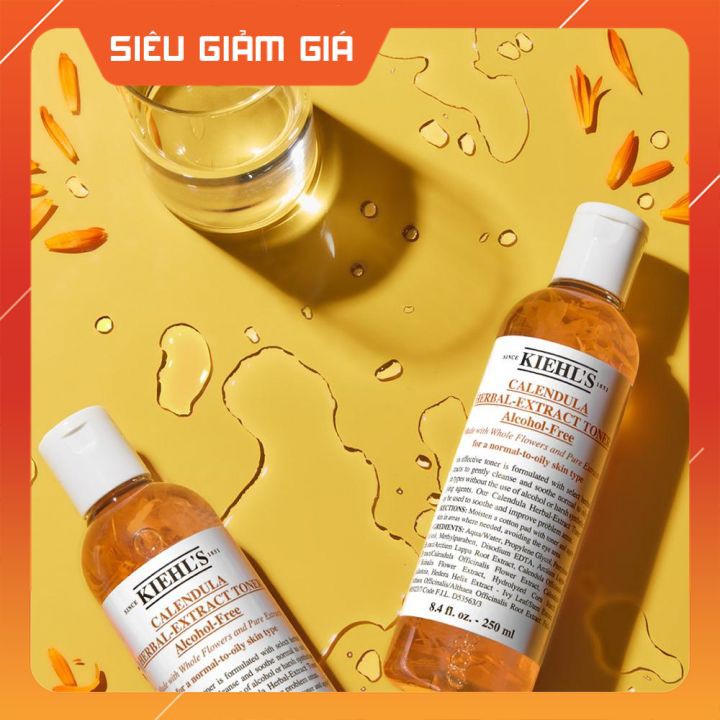 Toner hoa cúc Kiehl’s Calendula Herbal Extract Alcohol 250ml/500ml- Tone trắng da | BigBuy360 - bigbuy360.vn