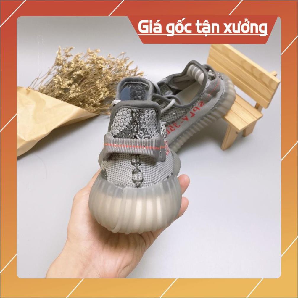 [Freeship+ Hàng Xịn] Giày yz 350 xám chữ đỏ, Giày thể thao Full box bill