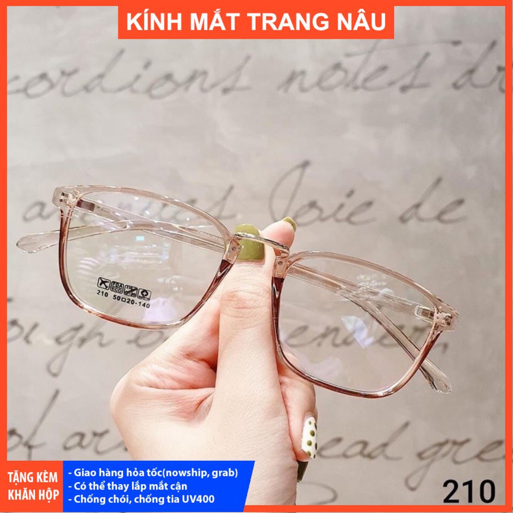 Gọng cận dẻo nữ Trang nâu 210 Nhựa Dẻo Trong Siêu Bền Phong Cách Hàn Quốc | BigBuy360 - bigbuy360.vn