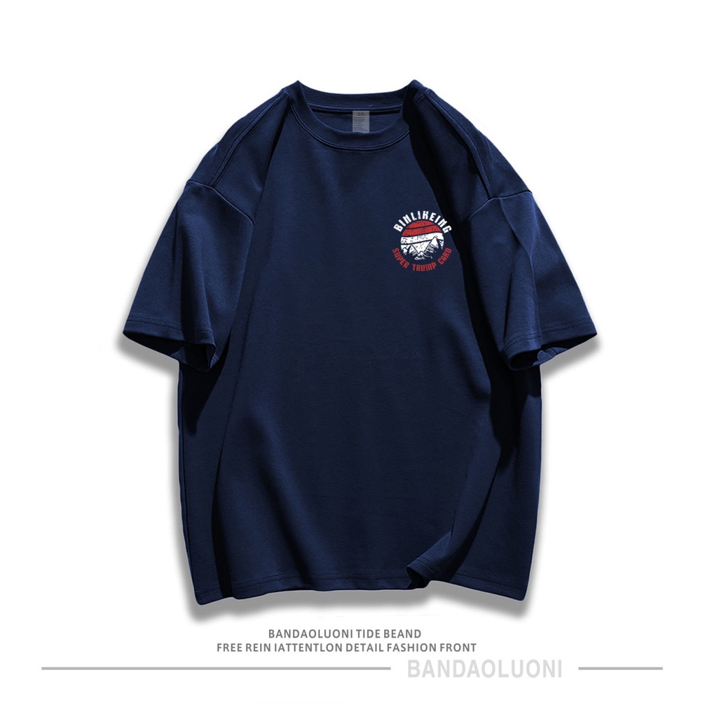 Áo Thun Cotton Tay Ngắn Dáng Rộng In Chữ Phong Cách Retro Mỹ Dành Cho Cặp Đôi