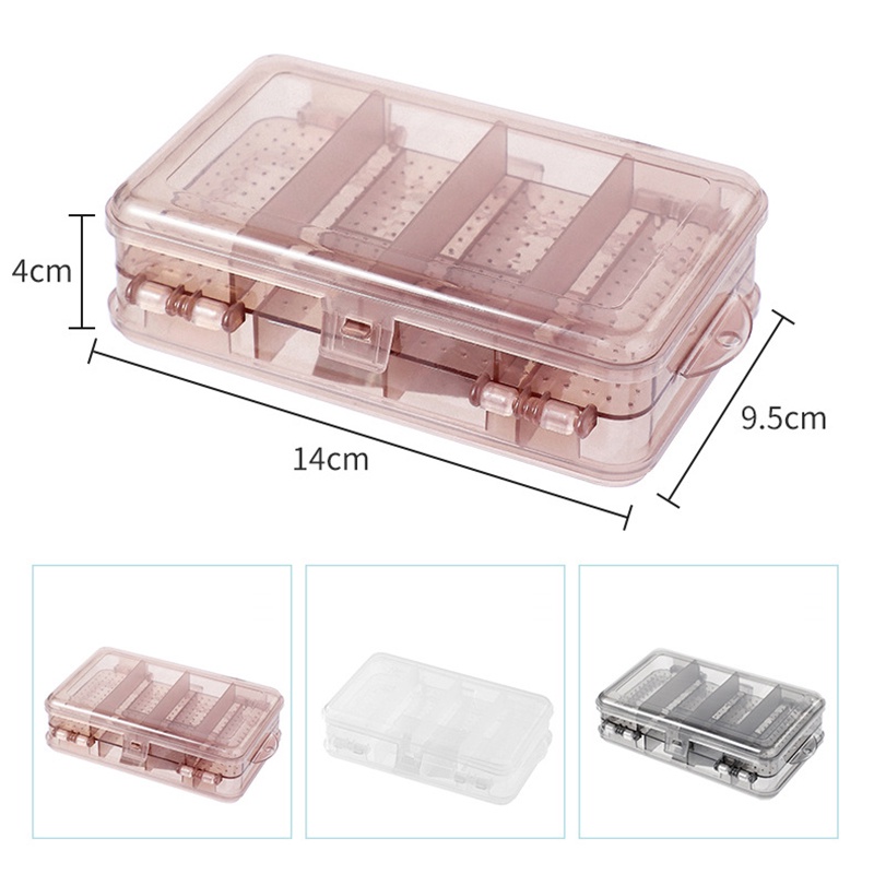 Hộp Nhựa Trong Suốt 10 Ngăn Đựng Trang Sức Có Nắp Đậy Tiện Dụng