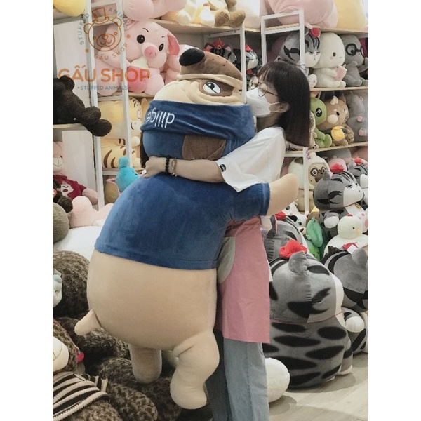 Gấu bông ❤️ Chó mặt xệ mặc áo Hoodie ❤️ hàng nhập cao cấp bông mịn sắc nét từng đường chỉ !! FREESHIP FREE GÓI QUÀ