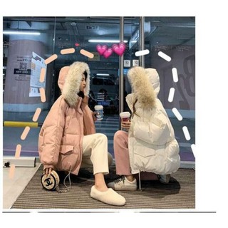 [ Order ] Áo khoác phao mũ lông oversize ( kèm ảnh thật sau )