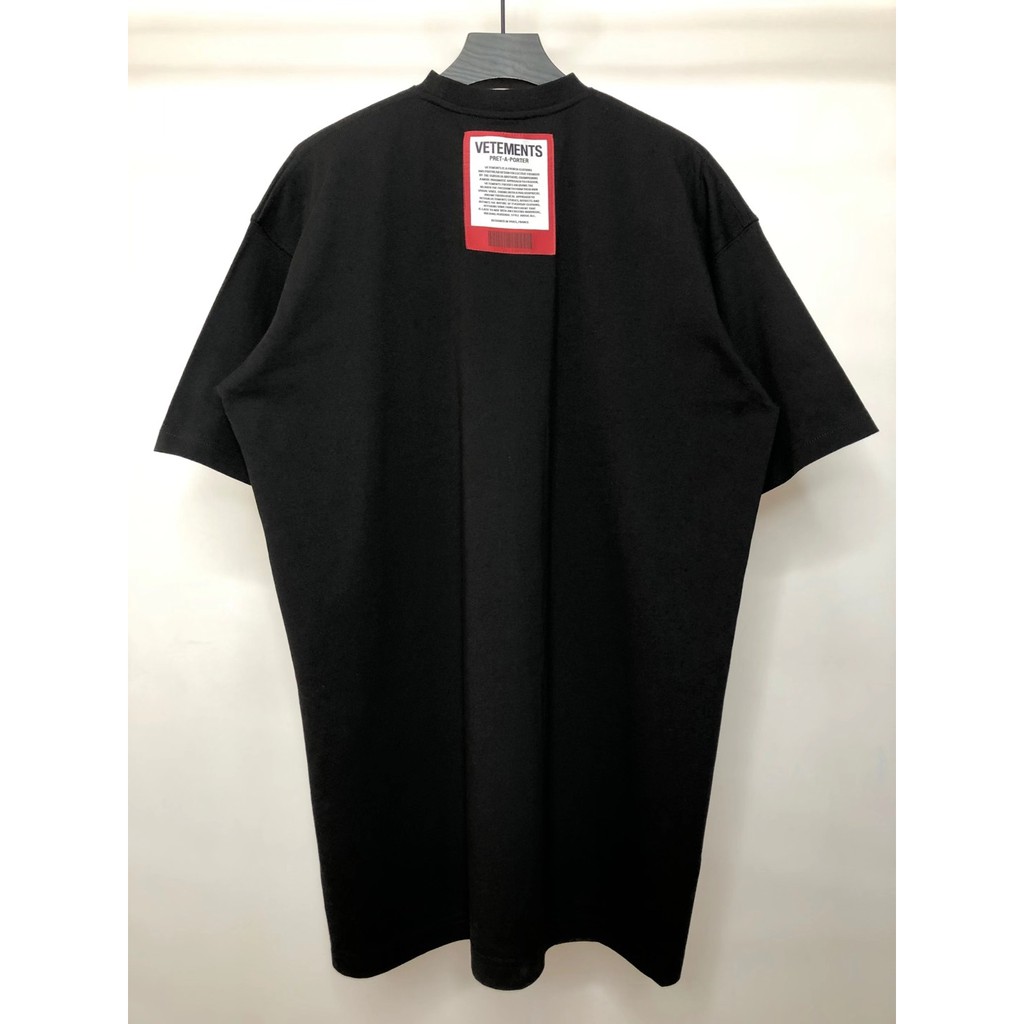 Áo thun tay lỡ In Ngực Vetements , áo phông T Shirt nam nữ unisex