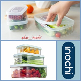 Bộ 3 hộp nhựa đựng thực phẩm chữ nhật Inochi (500-1000-2000ml)