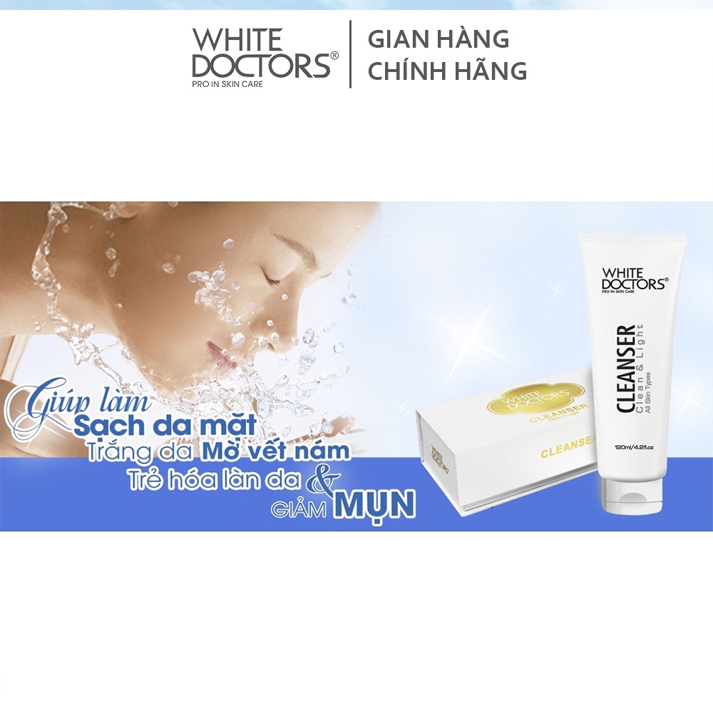 Sữa rửa mặt ngừa mụn White Doctors Cleanser Clean Light 120ml