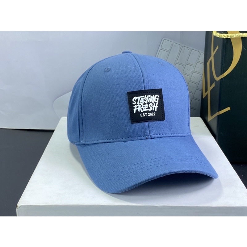 Nón kết nam nữ, mũ lưỡi chai thêu da in chữ stay fresh nhiều màu sắc trẻ trung