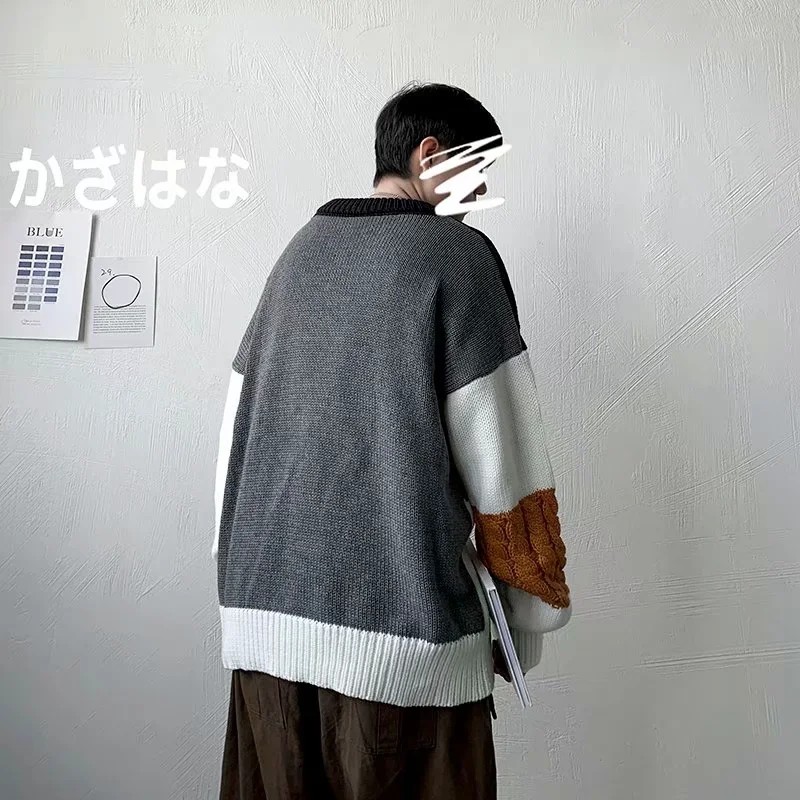 Áo len tay dài phối màu phong cách trẻ trung cho nam size M-2XL | BigBuy360 - bigbuy360.vn