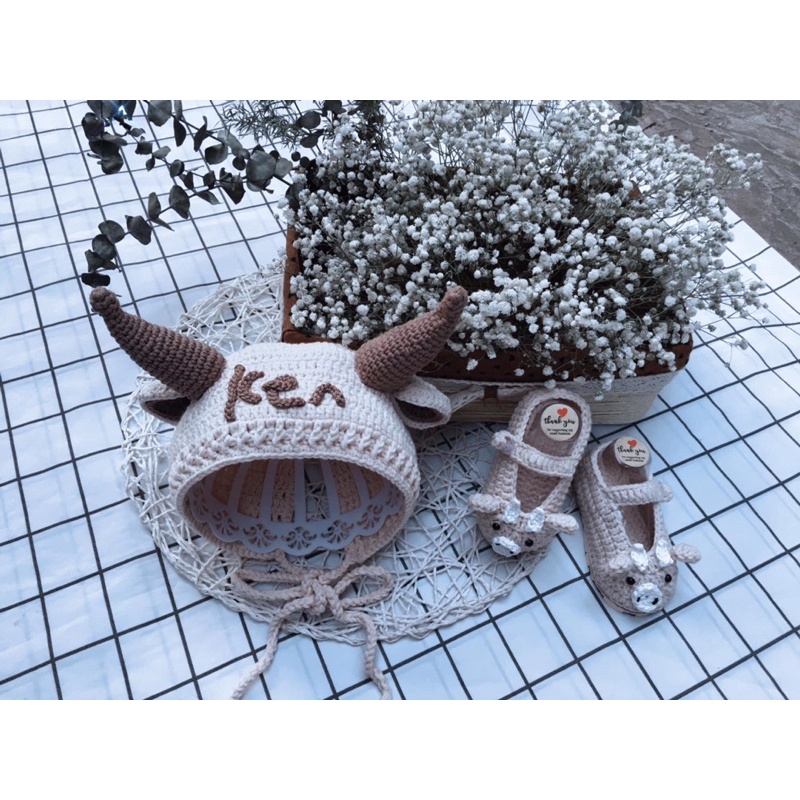 Mũ len hình Trâu , Hổ ngộ nghĩnh cho bé