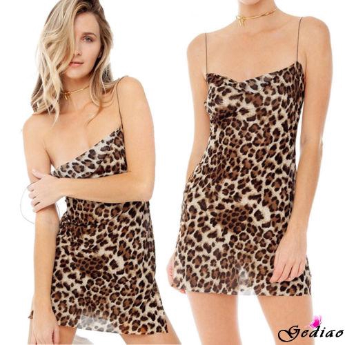 Đầm nữ không tay họa tiết da báo thời trang quyến rũ