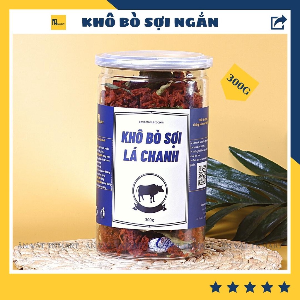 Khô bò lá chanh hộp 300g thơm ngon | BigBuy360 - bigbuy360.vn