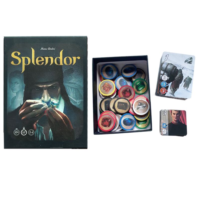 Bộ trò chơi Splendor phiên bản tiếng Anh cho gia đình bằng nhựa chống nước thích hợp làm quà tặng cho trẻ em