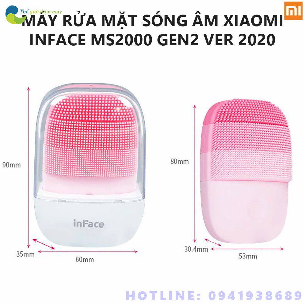 [Màu ngẫu nhiên] Máy rửa mặt sóng âm Xiaomi InFace MS2000 Gen2 Ver 2020 thế hệ mới 5 mức rung - Bảo hành 6 tháng