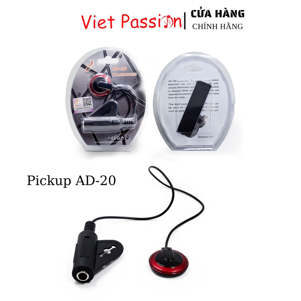 Pickup kích âm thanh đàn guitar ra loa không cần đục thùng P011 P012 AD20 chất lượng vietpassion