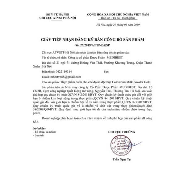 Sữa non Colostrum Milk Powder Gold lon thiếc 400g