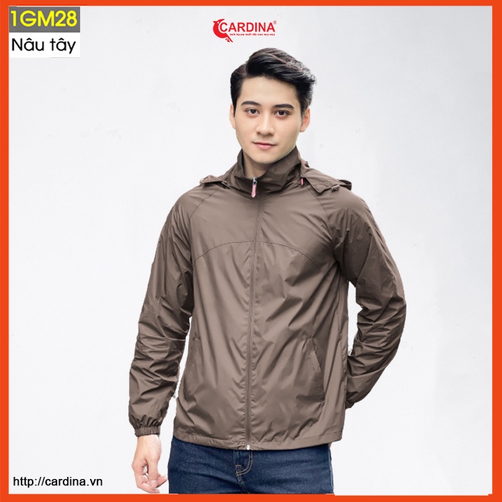 Áo Khoác Nam Cao Cấp  𝐂𝐀𝐑𝐃𝐈𝐍𝐀 Có Túi Đựng Siêu Gọn, Chất Gió Trơn 2 Lớp Lót Lưới Siêu Cản Gió, Cản Bụi, Chống Nước