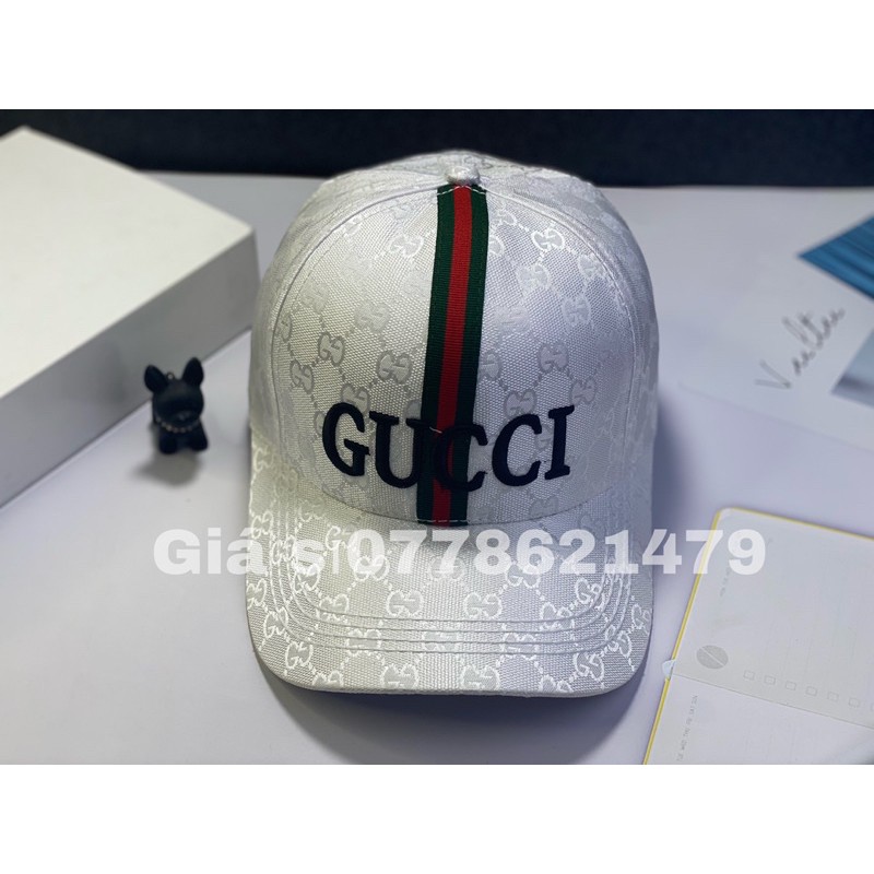 [Mã FAMARAL1 giảm 10K đơn 50K]Nón kết trắng dây thẳng thêu gusi bao chất