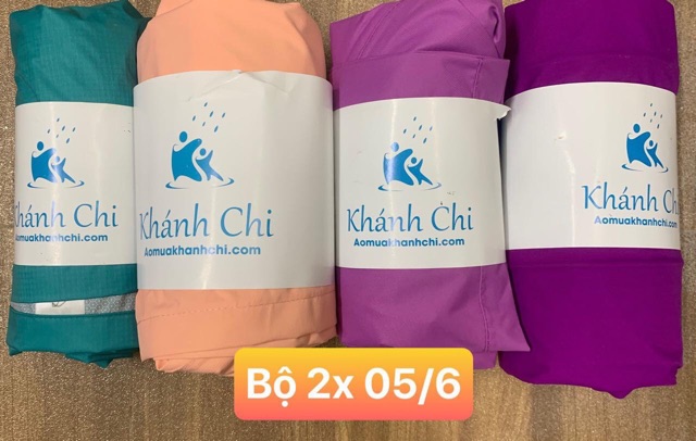 bộ Áo mưa Khánh Chi 1 lơp cho bé (ib chọn màu)