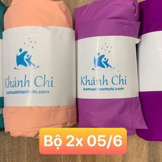 bộ Áo mưa Khánh Chi 1 lơp cho bé (ib chọn màu)