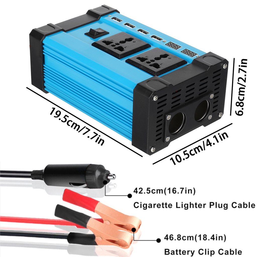 Bộ Chuyển Đổi Năng Lượng Mặt Trời 4000w + Tấm Pin Năng Lượng Mặt Trời dc 12v Sang ac 110v / 220v Cho Xe Hơi