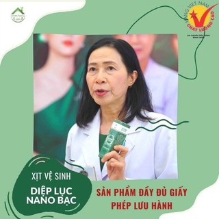 xịt vệ sinh diệp lục nano bạc