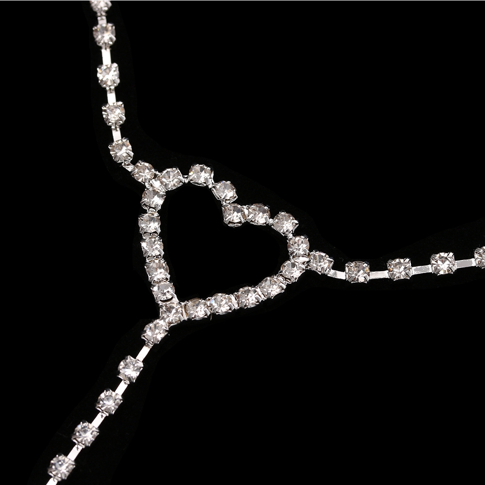 Dây Chuyền Đeo Hông Mặt Trái Tim Đính Đá Thời Trang