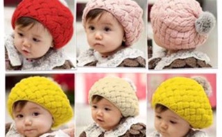 MŨ NỒI LEN DỄ THƯƠNG CHO BÉ GÁI